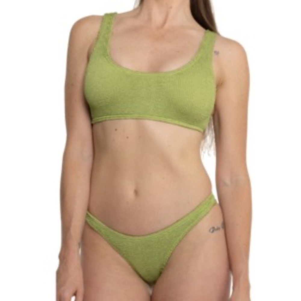 Bond-eye Malibu Green Textured Bikini Set NWT OS